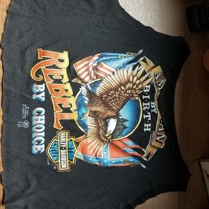 Womens crop harley davidson shirt